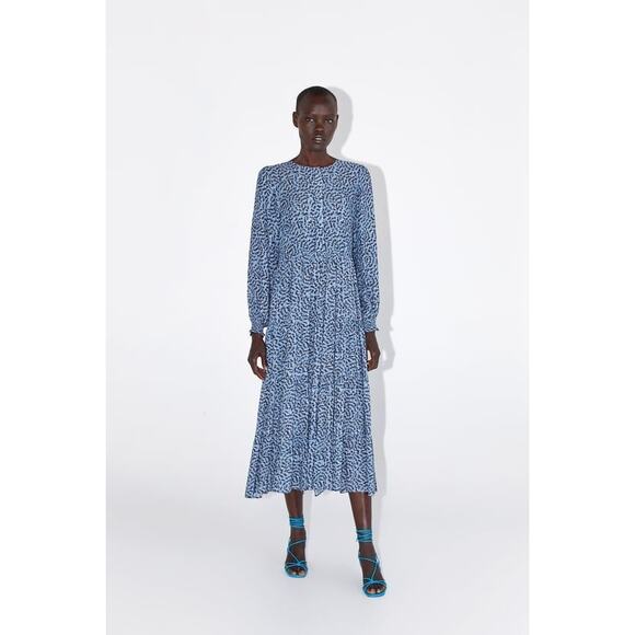 Zara Print Midi Dress - Picture 2 of 10